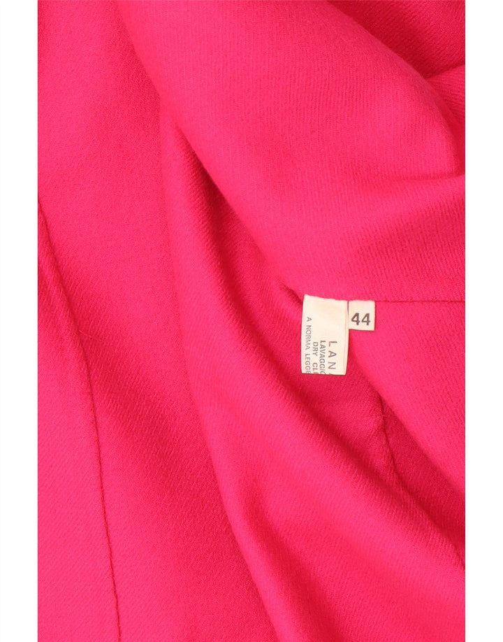 Vintage mujer 1 botón Blazer chaqueta IT 44 lana rosa media