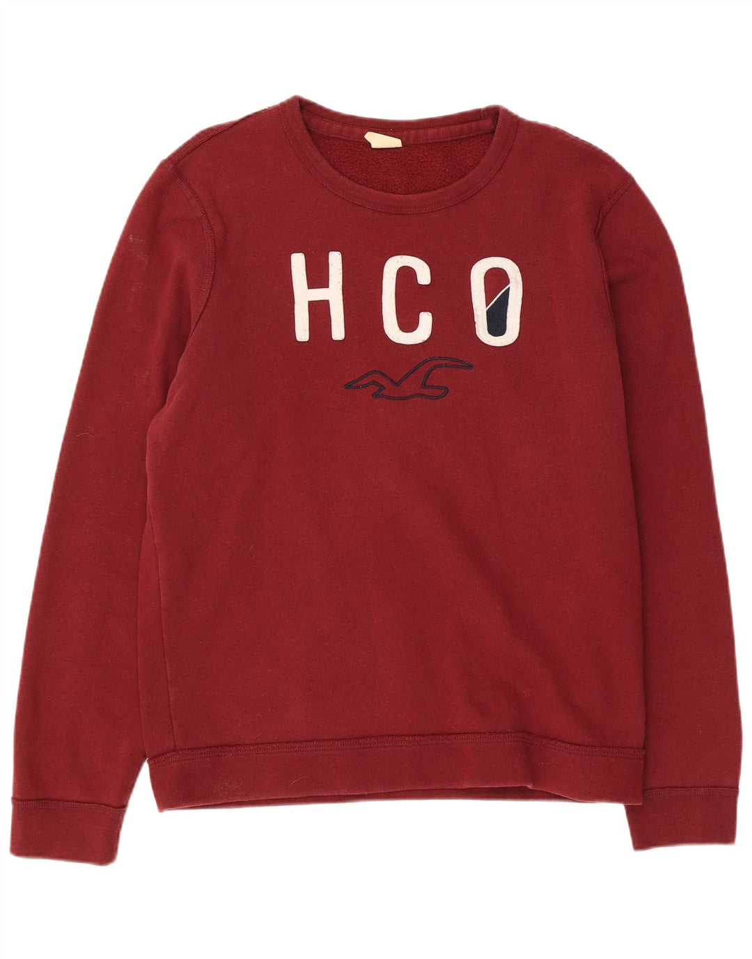 HOLLISTER Sudadera gráfica Jumper Medium Granate Algodón Hombre