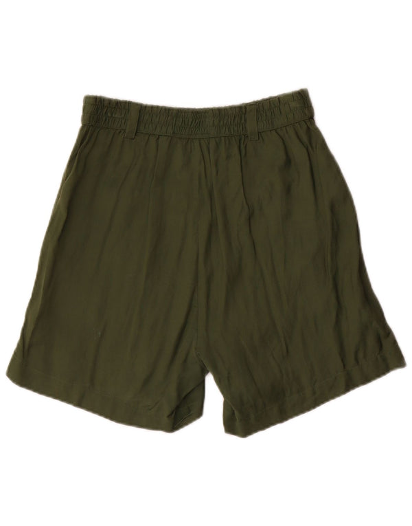 Jack Wills Pantalones cortos casuales pegados para mujer UK 8 Small W28 Viscosa verde