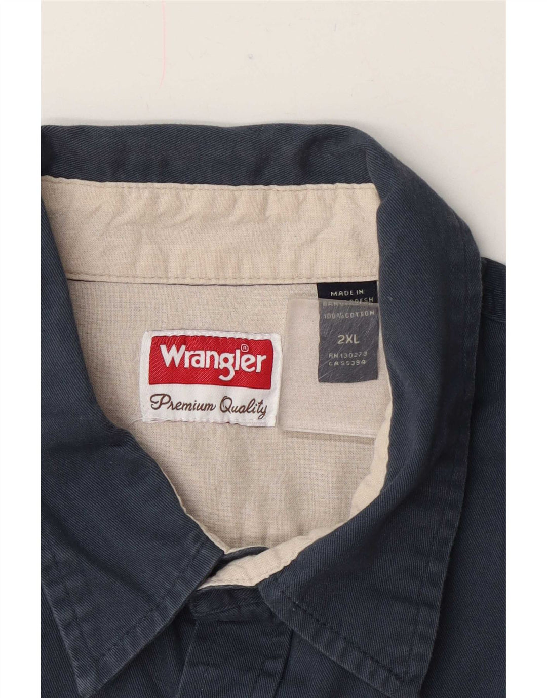 Wrangler Camisa Hombre 2XL Azul Marino Algodón