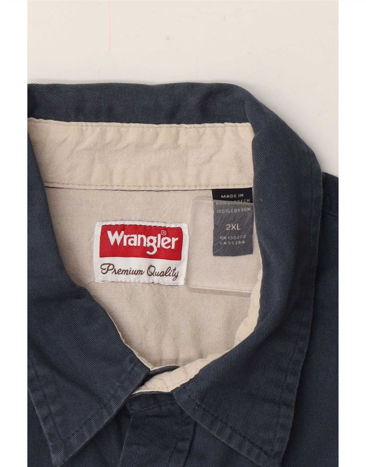 Wrangler Camisa Hombre 2XL Azul Marino Algodón