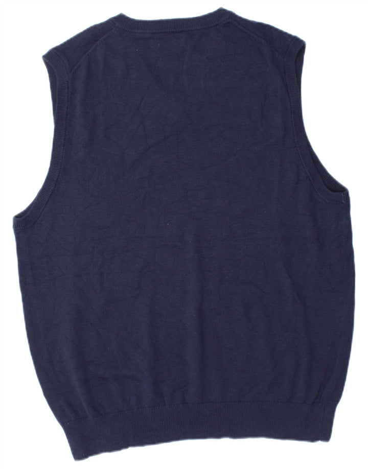 Izod Hombre Chaleco Tank Top Medium Azul Marino Algodón