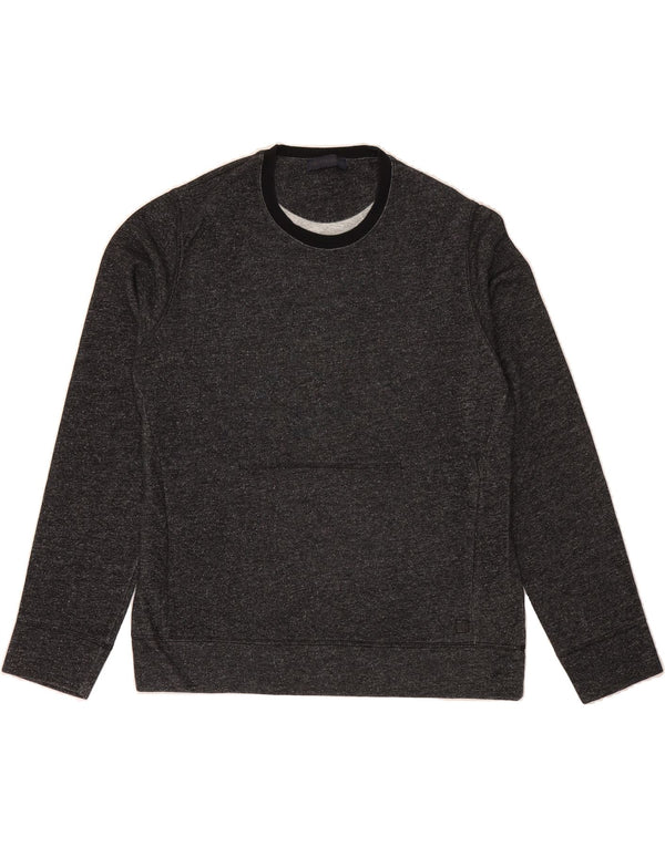 TRUSSARDI Mens Sweatshirt Jumper 2XL Black Flecked Cotton