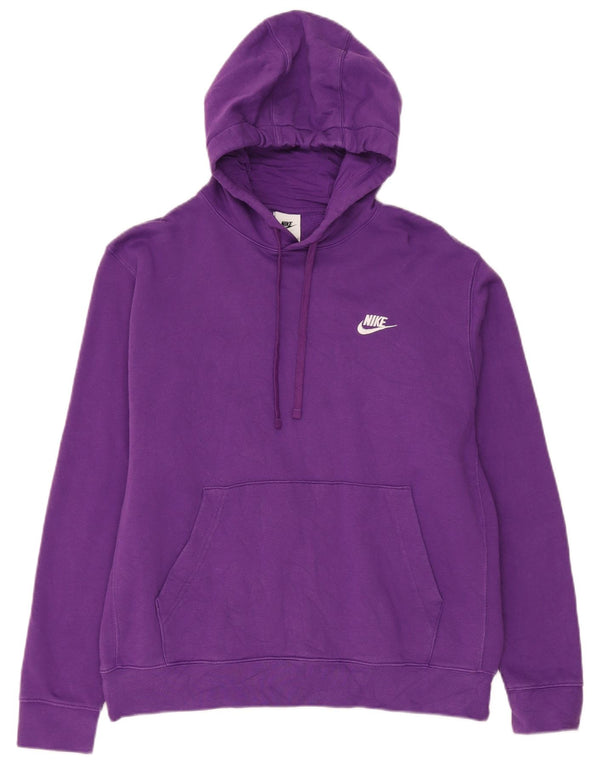 Nike Jersey con capucha para hombre, talla grande, color morado, algodón