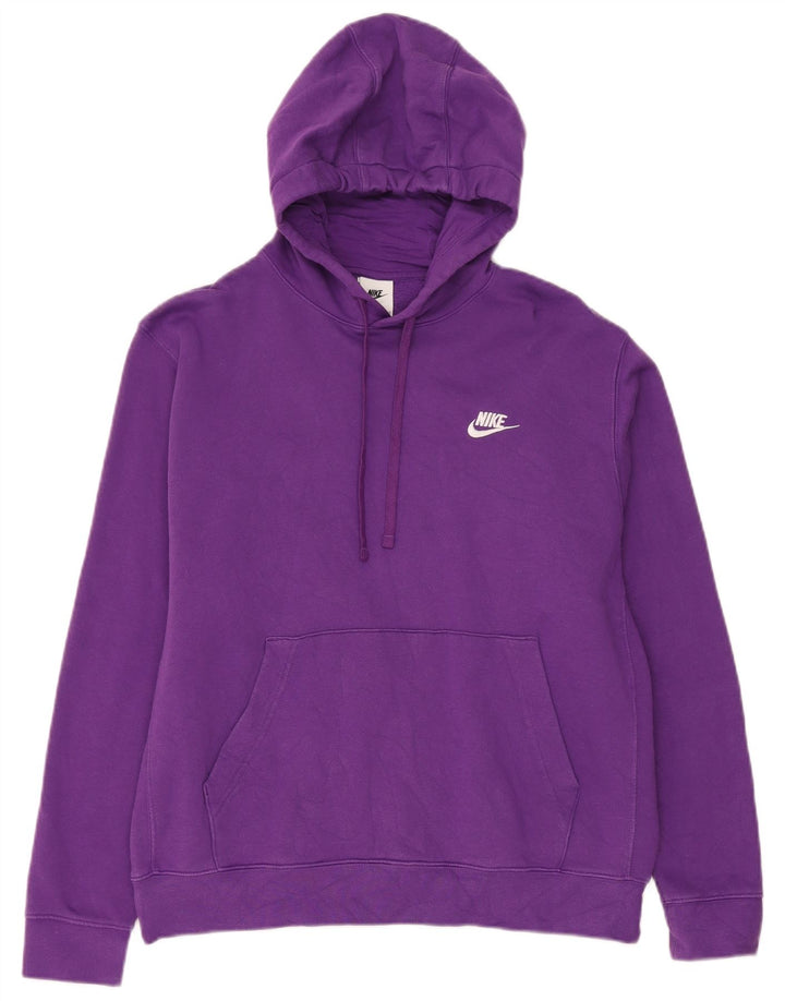 Nike Jersey con capucha para hombre, talla grande, color morado, algodón