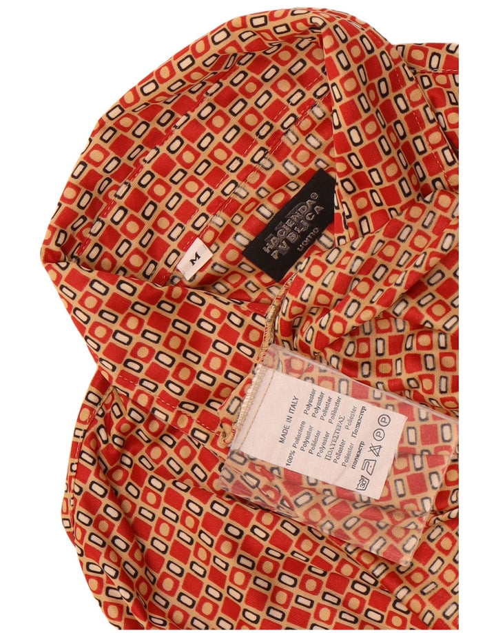 Hacienda Pvblica Camisa Hombre Poliéster Geométrico Rojo Medio