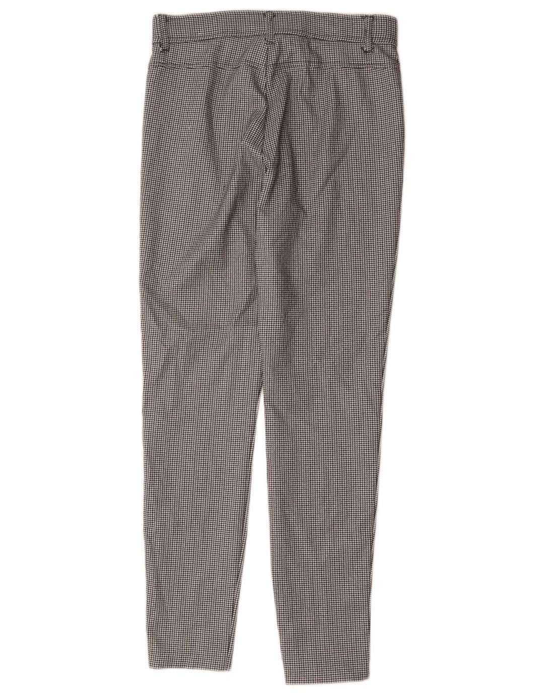 Zara Mujer Pantalones Casuales Slim Medium W28 L27 Black Houndstooth