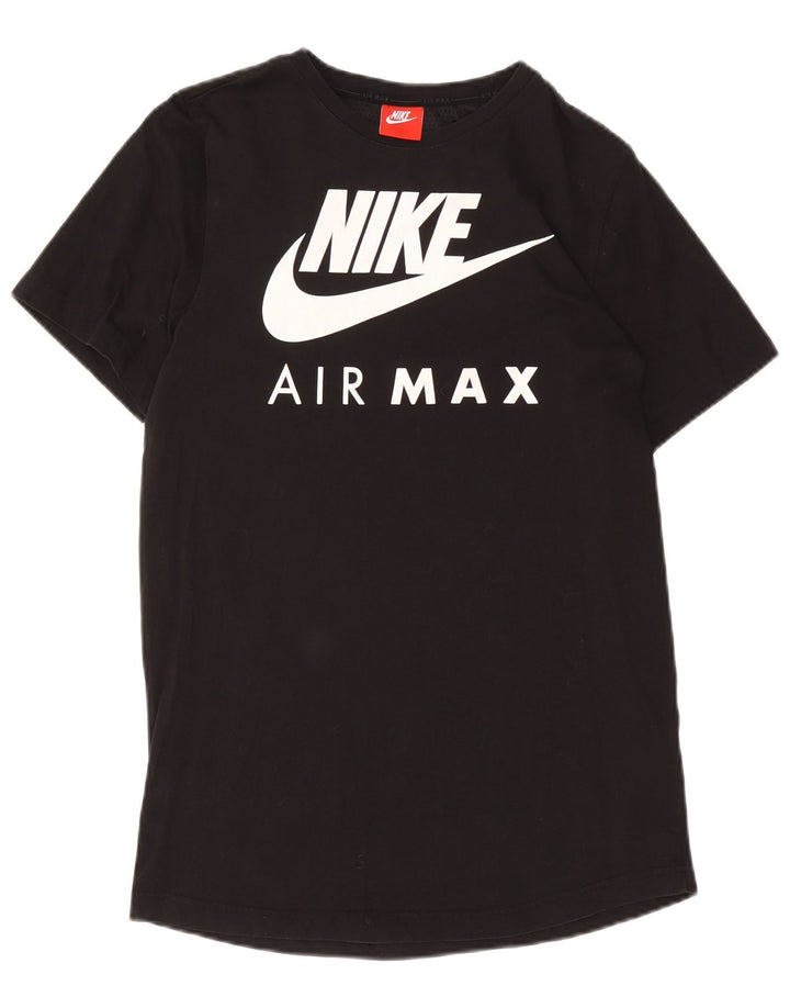 Nike Air Max Graphic Camiseta para hombre, talla mediana, algodón negro