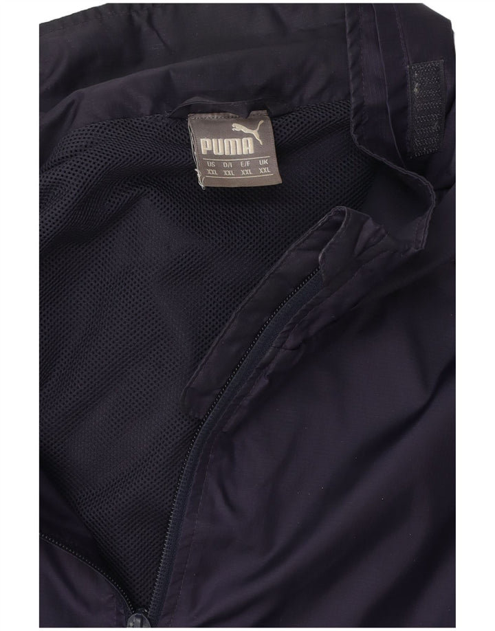 PUMA Chaqueta impermeable con capucha para hombre UK 44 2XL Azul marino