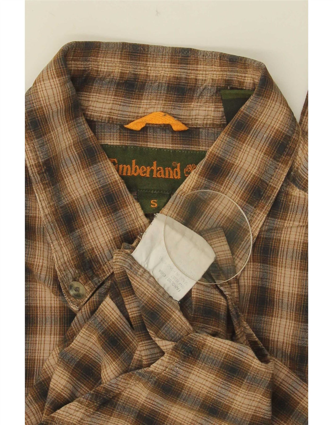 Timberland Camisa De Franela Para Hombre Algodón A Cuadros Marrón Pequeño