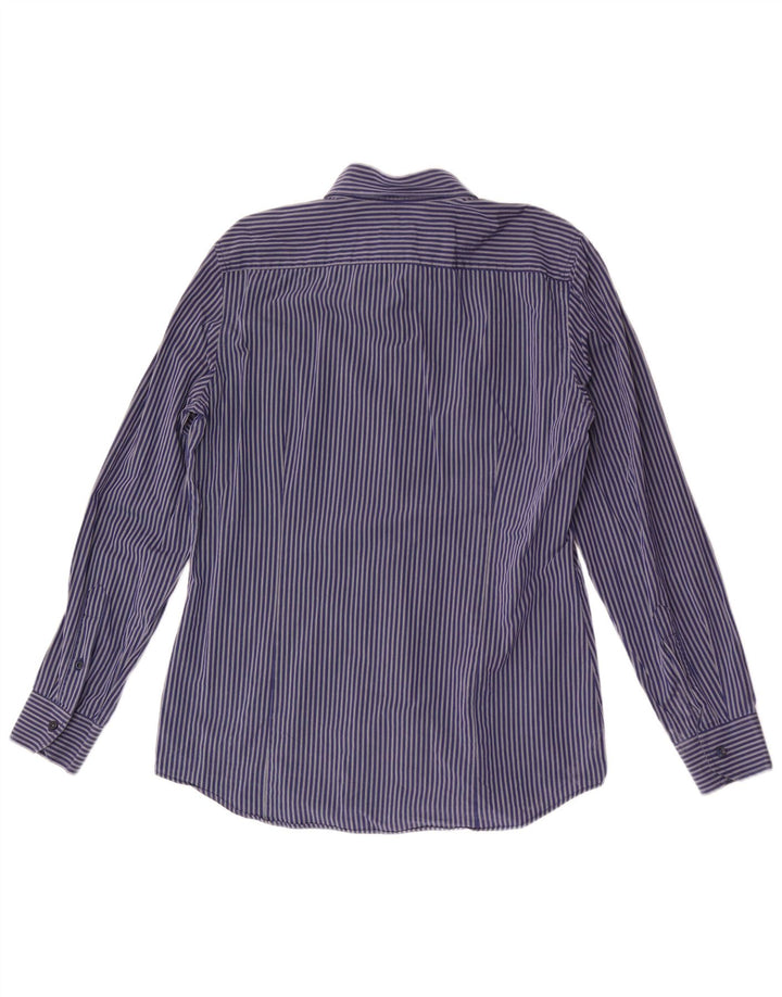 Camisa BENETTON Hombre Mediana Azul Marino Raya diplomática