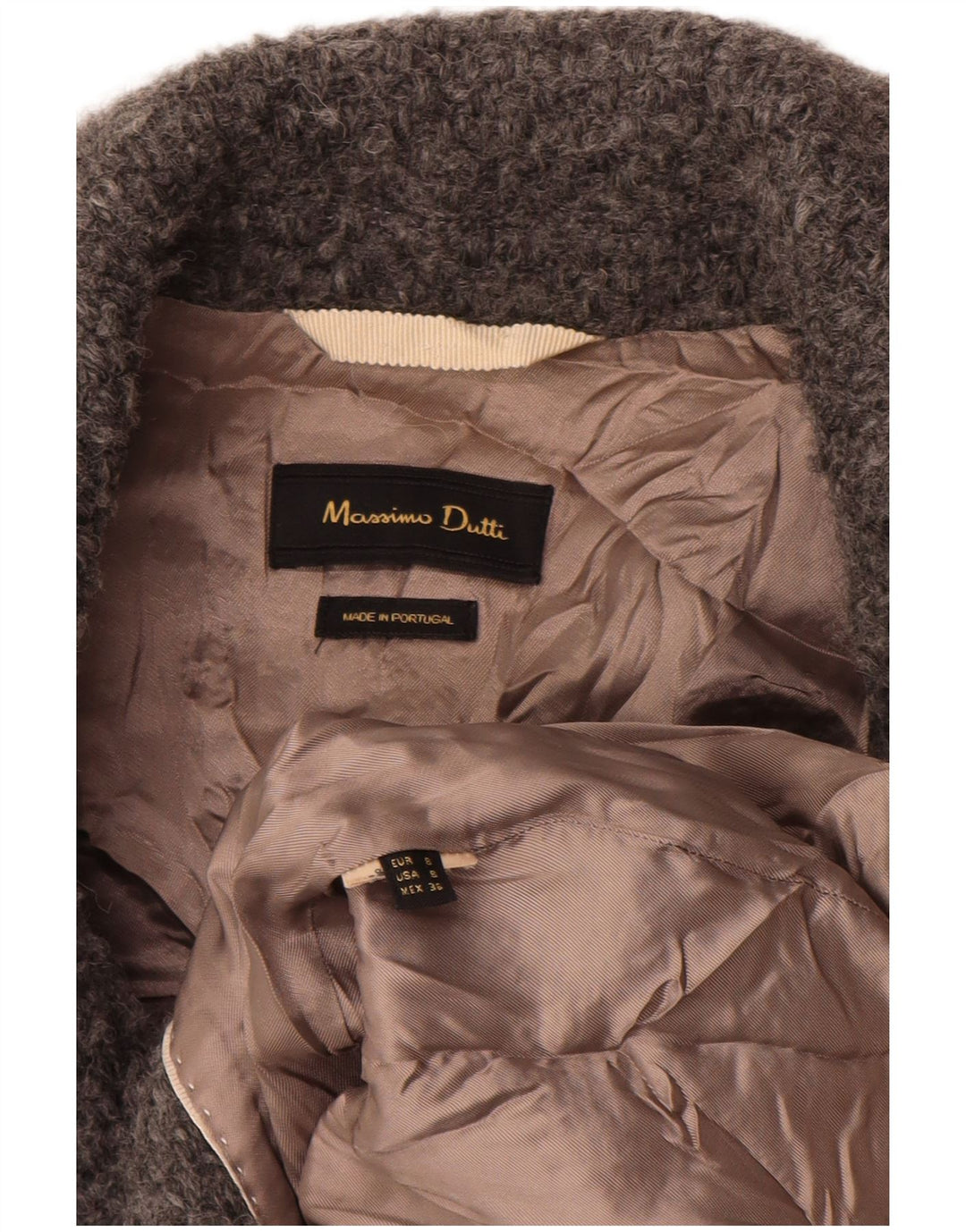 Massimo Dutti Abrigo extragrande para mujer UK 10 Small Gris