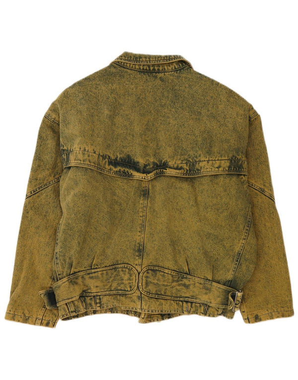 Ulfa Hombres Loose Fit Chaqueta Denim Reino Unido 38 Medio Amarillo Algodón 80s