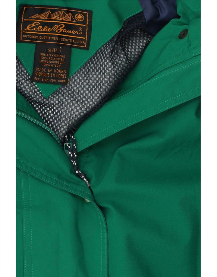 Eddie Bauer Chaqueta impermeable con capucha para hombre UK 36 Small Green Poliéster