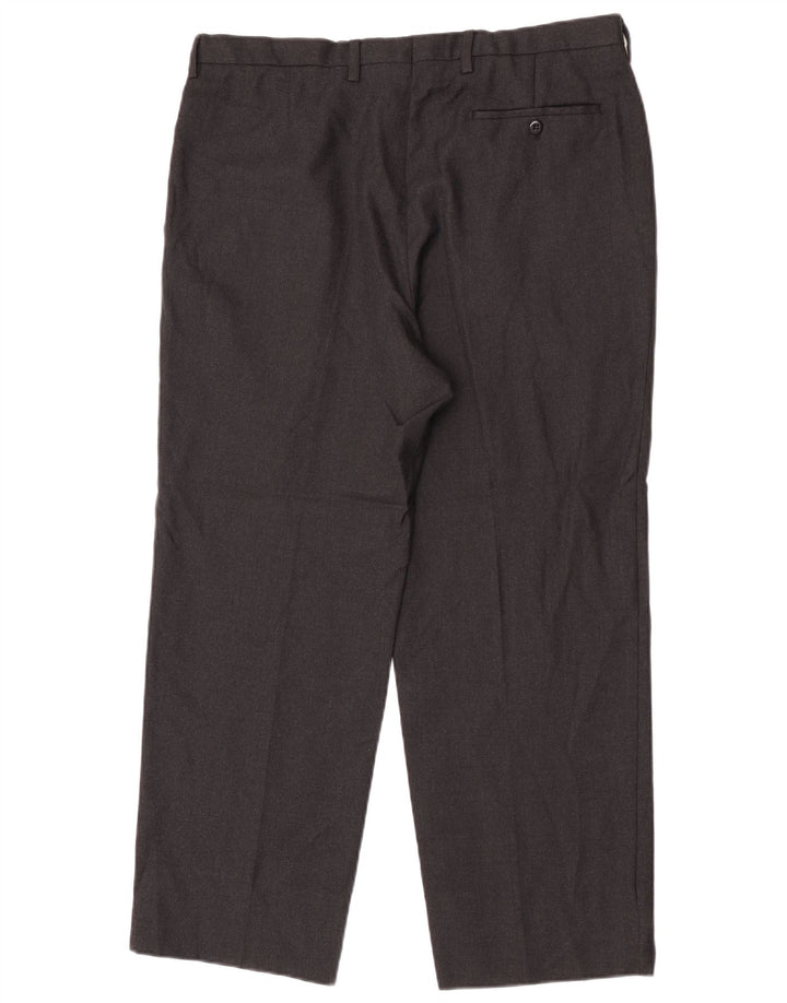 Burberry Pantalón de traje con pinzas para hombre W36 L28 Lana gris