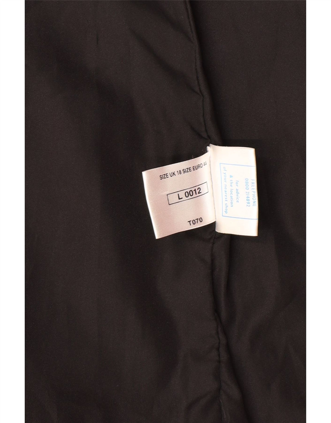 VINTAGE Abrigo de cuero de gran tamaño para mujer Reino Unido 18 XL Cuero negro