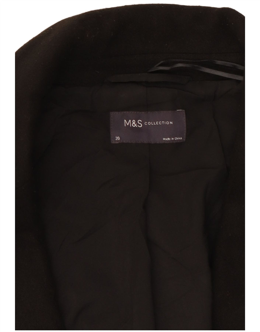 Marks & Spencer Abrigo para mujer UK 20 2XL Negro