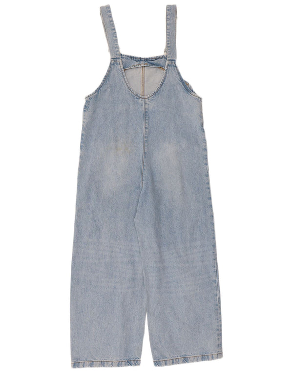 Zara Mujer Peto Vaqueros Sueltos UK 10 Small W32 L24 Algodón Azul