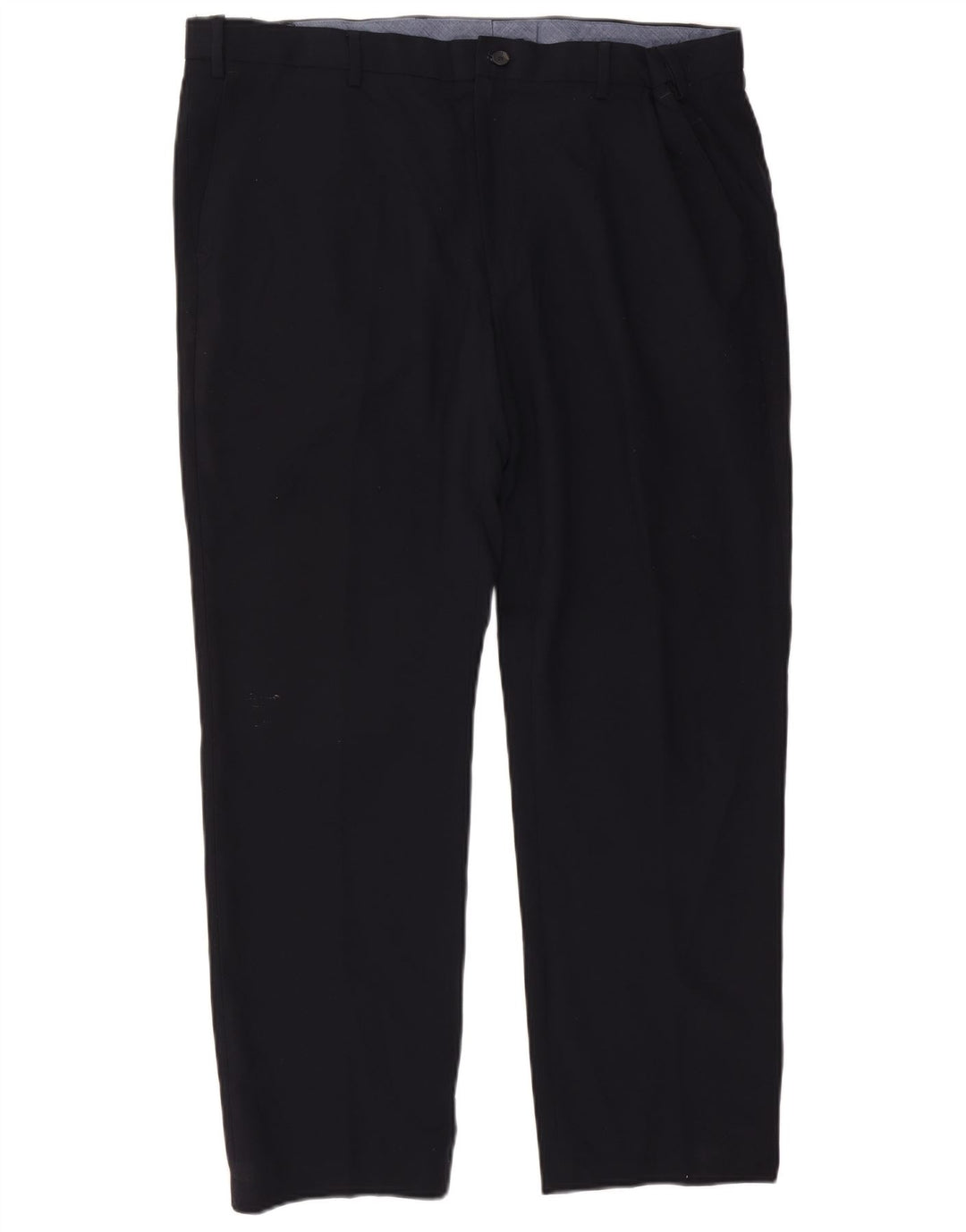 Marks & Spencer Pantalón chino recto para hombre W42 L29 Poliéster azul marino