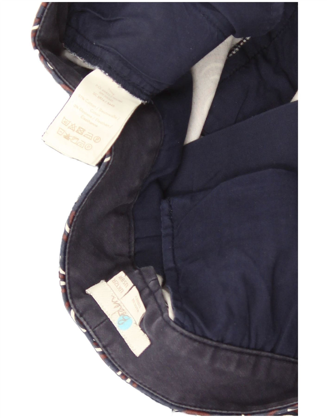 Boden Pantalones chinos con estampado abstracto para mujer UK 40 Medium W30 L27 Azul marino