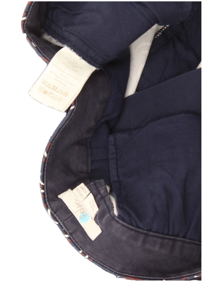 Boden Pantalones chinos con estampado abstracto para mujer UK 40 Medium W30 L27 Azul marino
