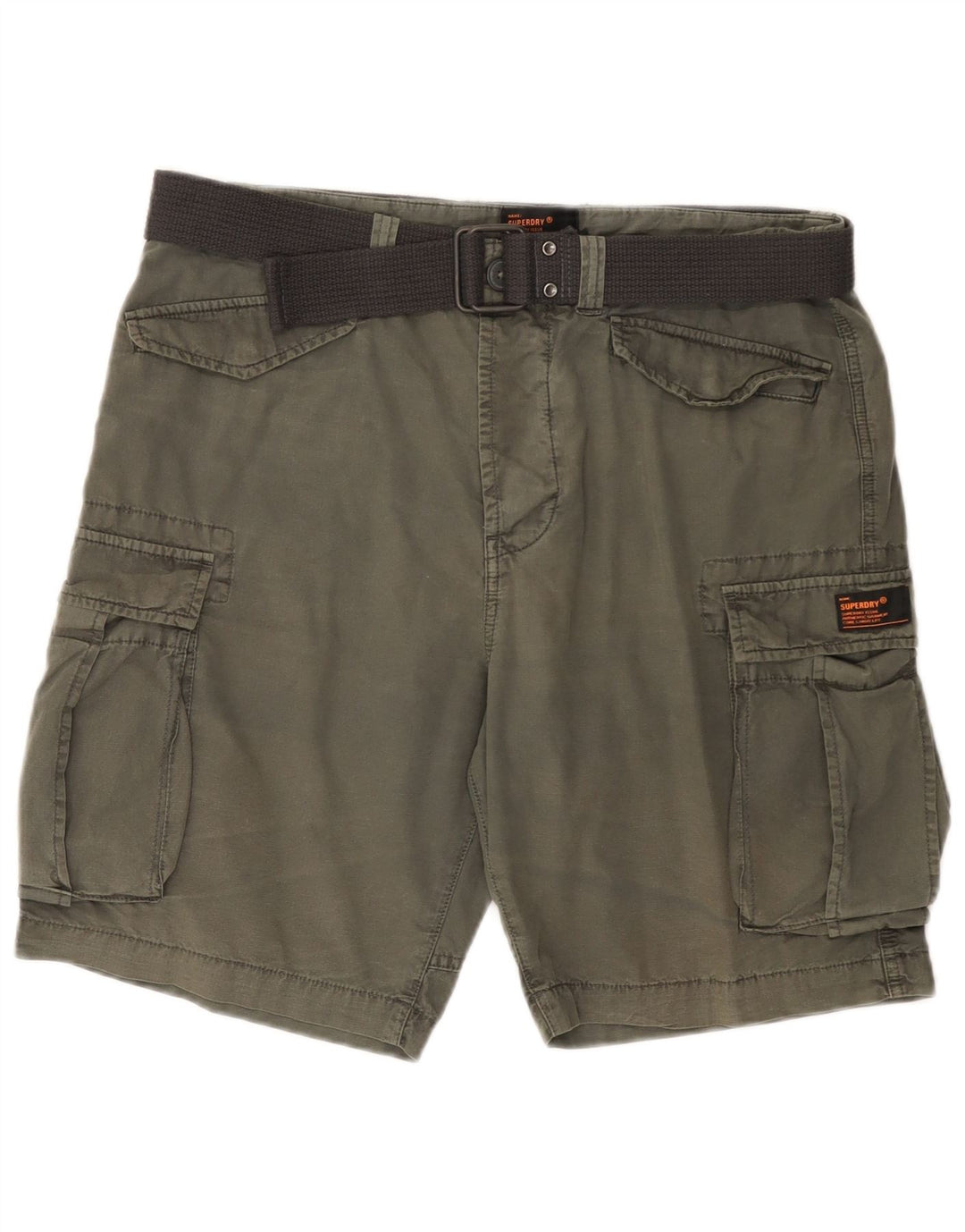 SUPERDRY Shorts cargo para hombre W34 Large Khaki Cotton