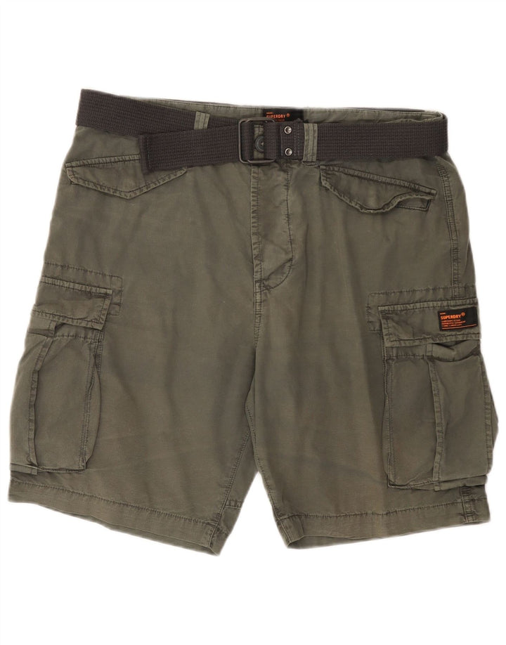SUPERDRY Shorts cargo para hombre W34 Large Khaki Cotton