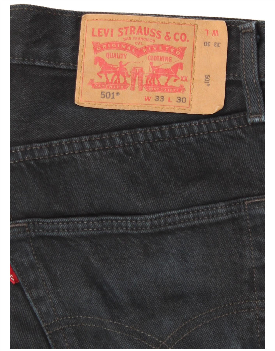 Levi's Vaqueros rectos 501 para hombre W33 L30 Algodón negro