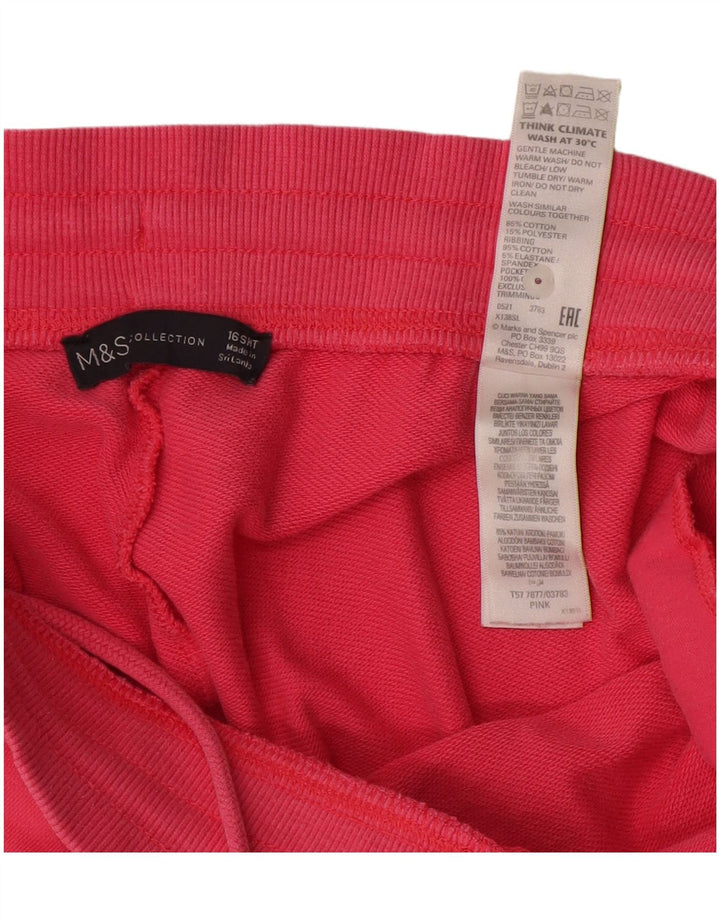 MARKS & SPENCER Pantalones de chándal para mujer Joggers UK 46 Large Pink Cotton