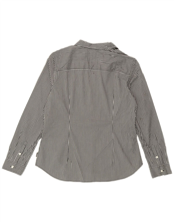 Eddie Bauer Camisa para mujer Reino Unido 46 Grande Algodón a cuadros negro
