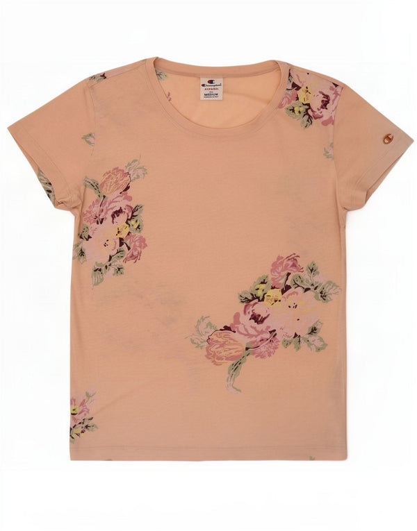 Champion Camiseta para mujer Top UK 12 Medium Pink Floral Cotton