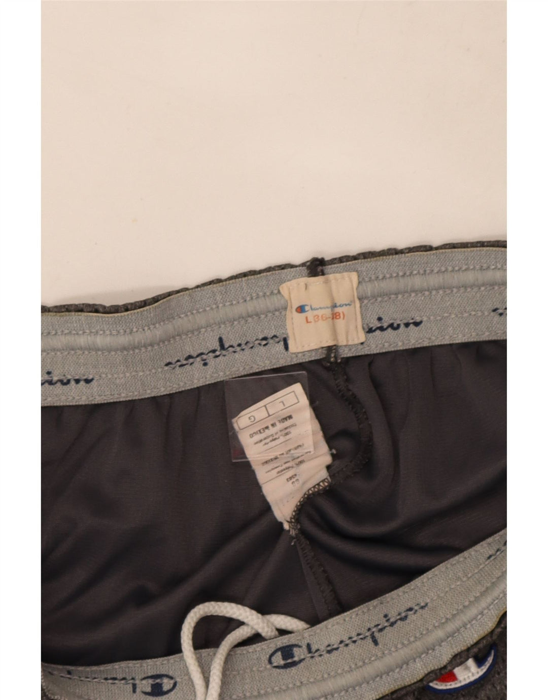 Champion Pantalones cortos deportivos para hombre Poliéster gris grande