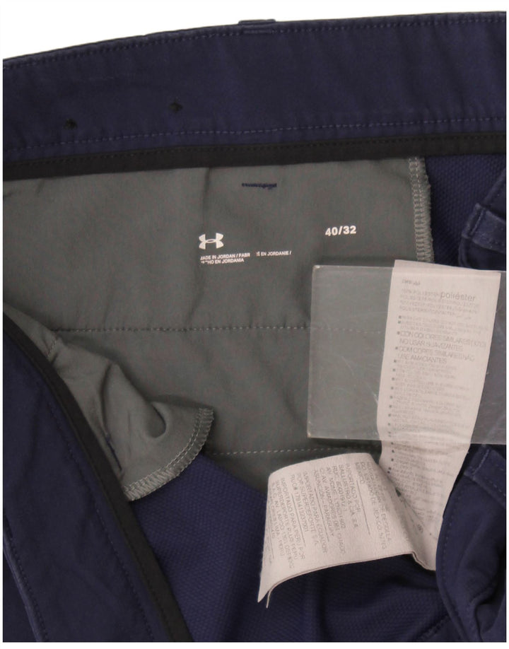 Under Armour Pantalón chino recto para hombre W40 L32 Poliéster azul marino