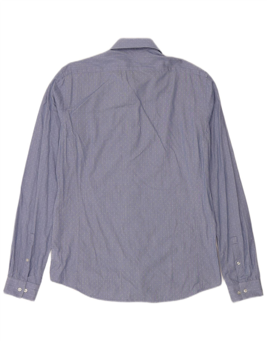 Calvin Klein Camisa extra slim fit para hombre Talla 40 15 1/2 Medio azul manchado