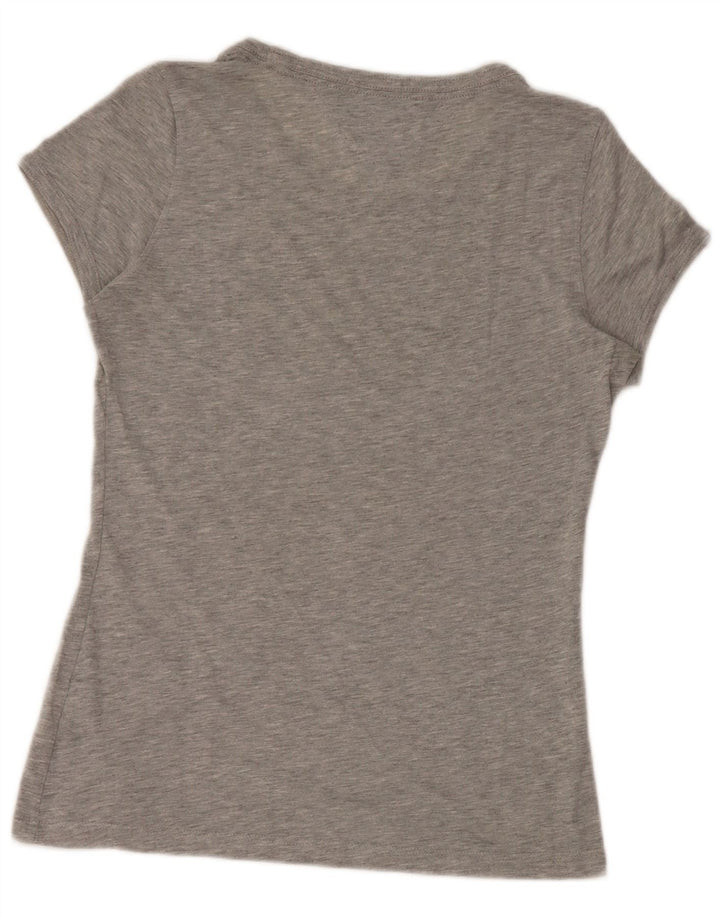 Tommy Hilfiger Camiseta gráfica para mujer Top UK 44 Poliéster gris grande
