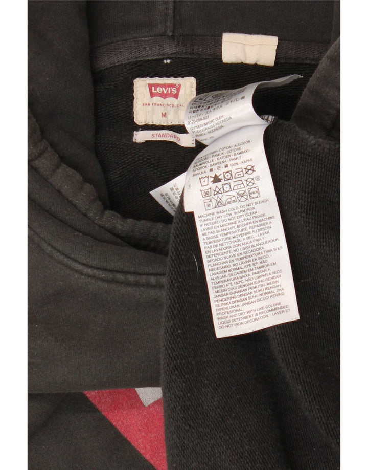 Levi's Jersey con capucha y gráfico estándar para hombre Algodón negro mediano