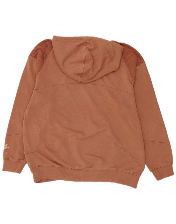 Nike Jersey con capucha y corte holgado para hombre, talla XS, color marrón