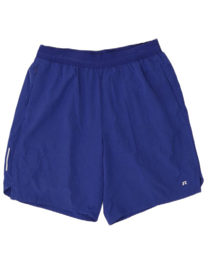 Russell Athletic Pantalones cortos deportivos Dri-Power para hombre Poliéster azul grande