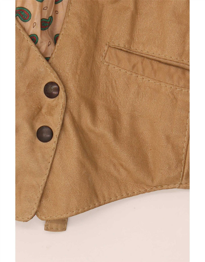 Chaleco vintage para mujer grande beige