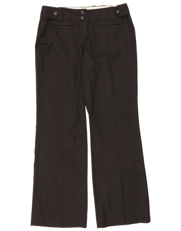 Marks & Spencer Pantalones casuales con corte de bota para mujer UK 12 Medium W30 L30 Negro