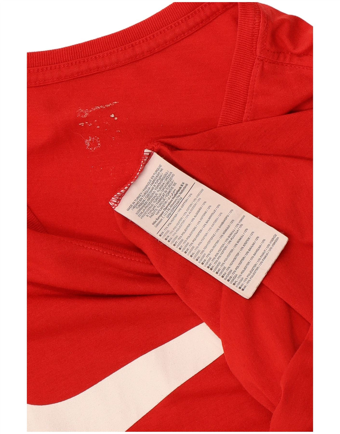 NIKE - Camiseta gráfica para hombre, talla grande, poliéster rojo