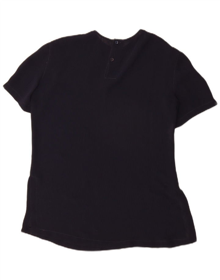 EMPORIO ARMANI Blusa para mujer Top UK 12 Azul marino medio