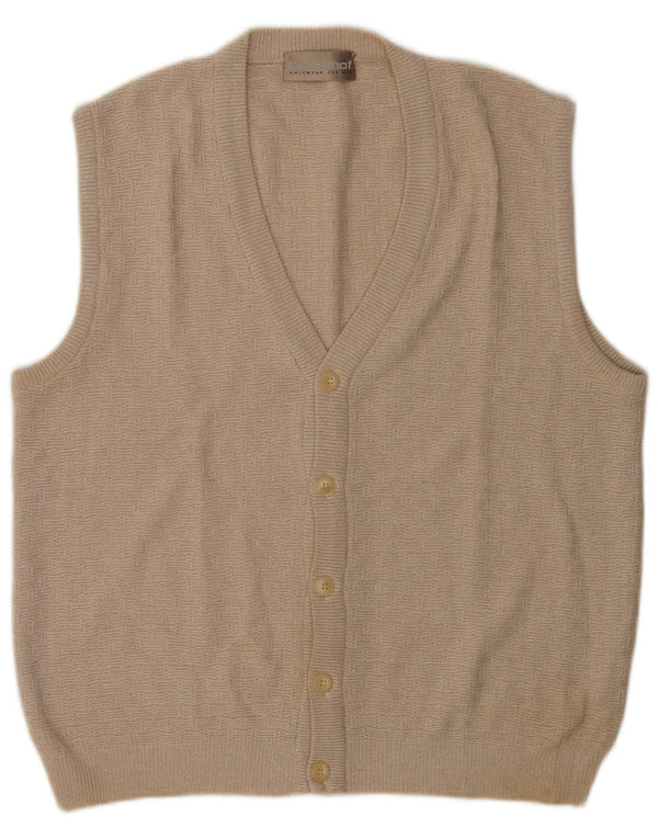 Breidhof Cárdigan sin Mangas para Hombre IT 50 Medium Beige Poliacrílico