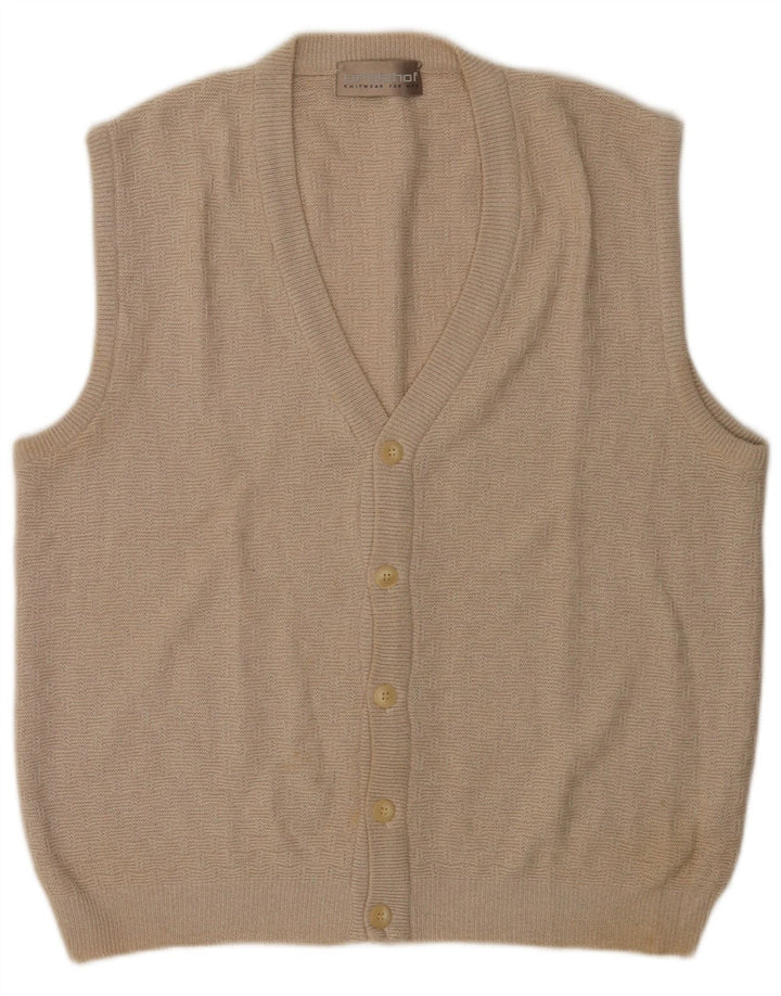 Breidhof Cárdigan sin Mangas para Hombre IT 50 Medium Beige Poliacrílico