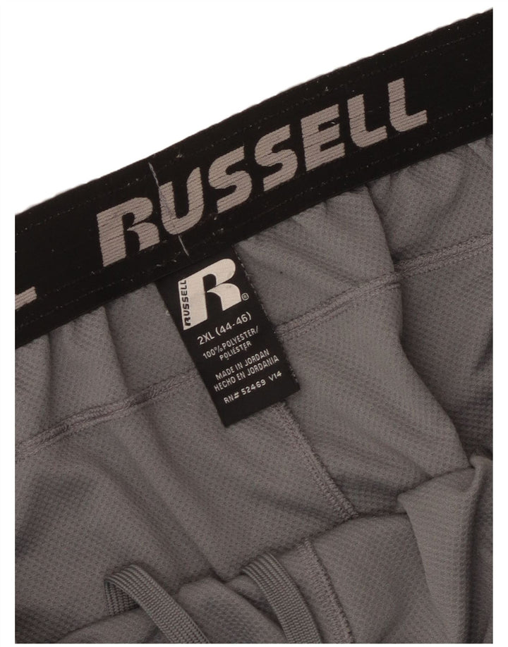 Russell Athletic Pantalones cortos deportivos para hombre 2XL Gris Poliéster