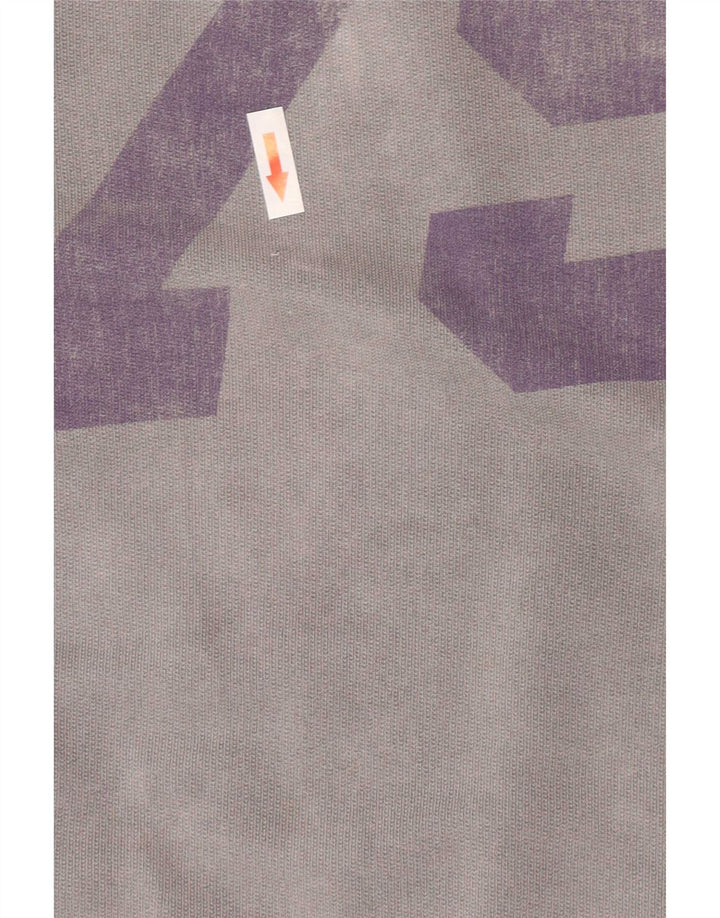 Zara Hombre Sudadera Gráfica Jumper Large Gris Algodón