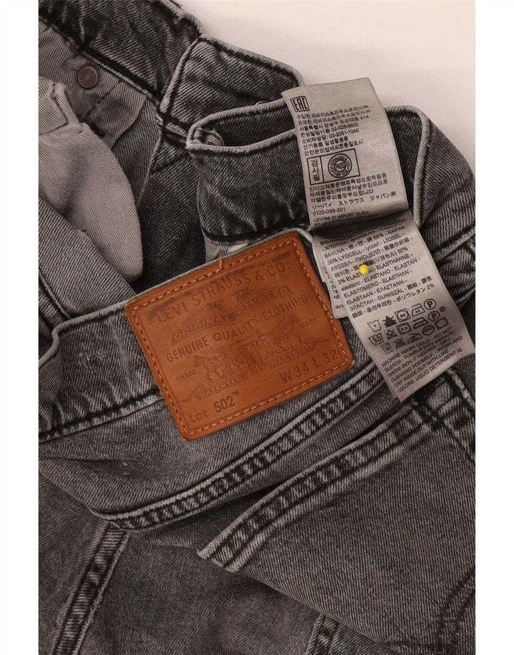 Levi's Vaqueros cónicos 502 para hombre W34 L32 Algodón gris