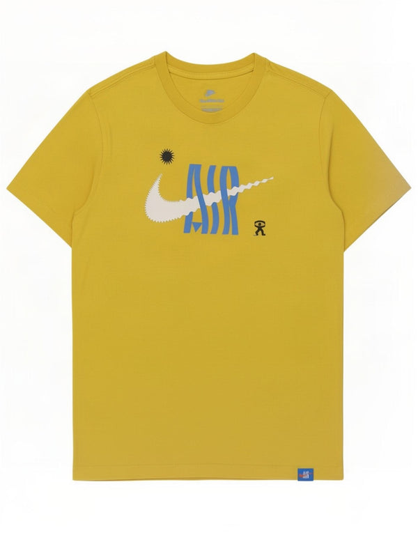 Nike Camiseta gráfica para hombre Top grande de algodón amarillo