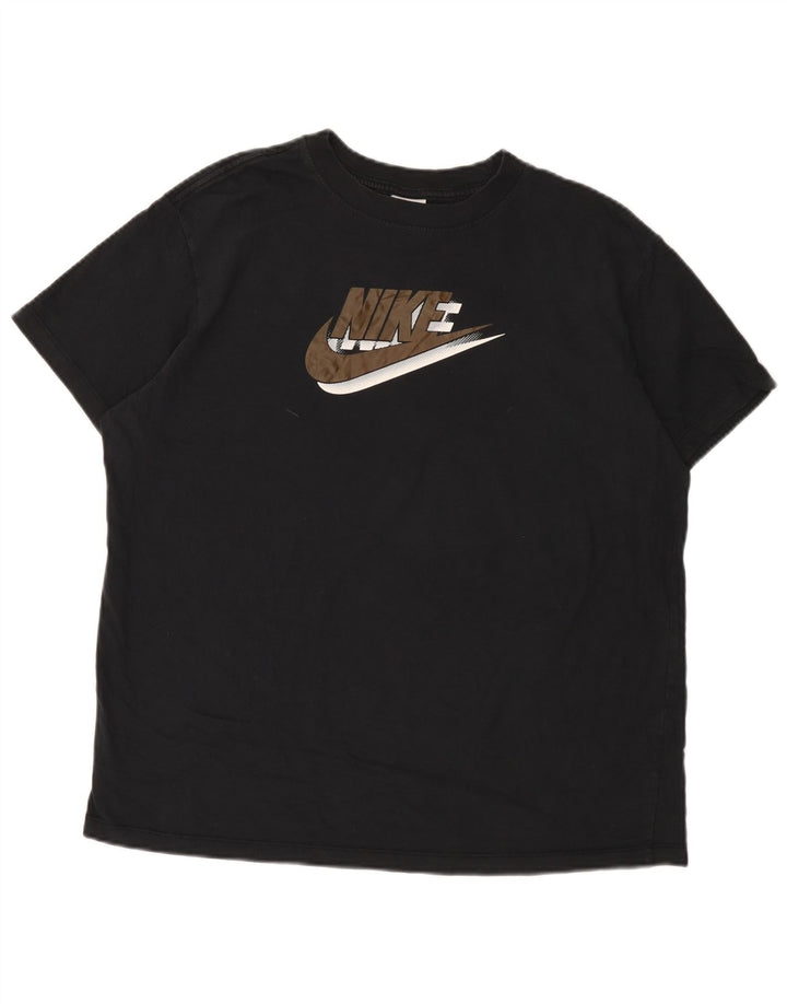 Nike Camiseta con gráfico extragrande para hombre Camiseta mediana de algodón negro