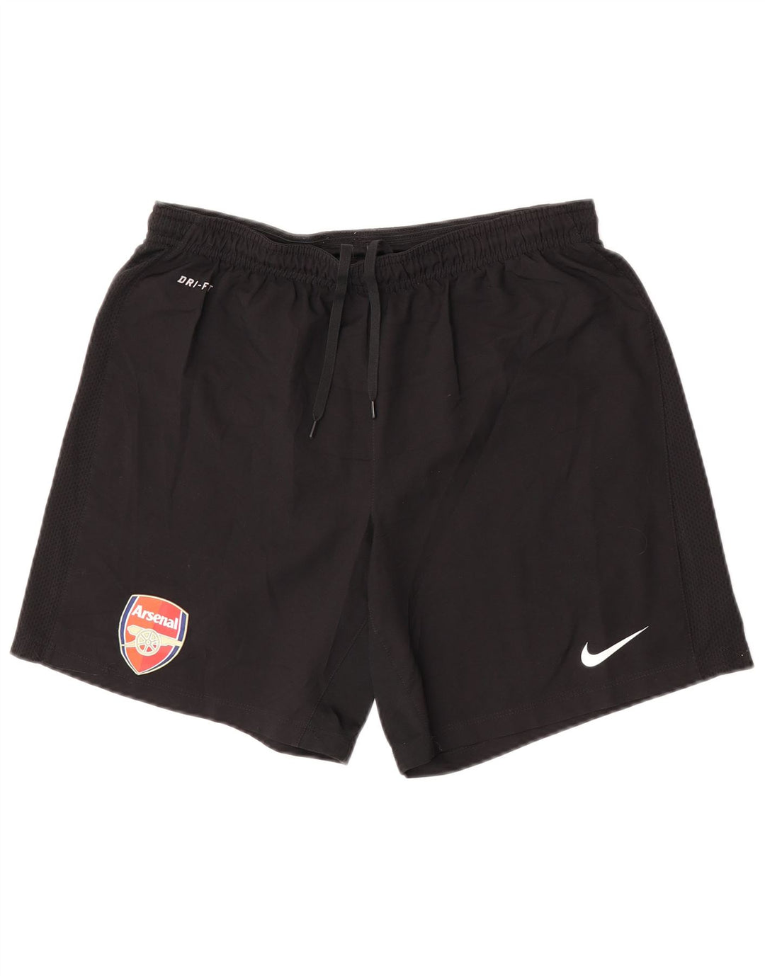 Nike Arsenal - Pantalones cortos deportivos para hombre, poliéster negro mediano
